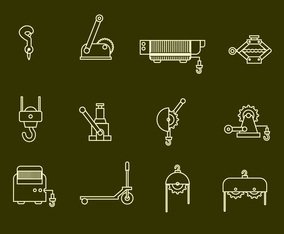 Winch Vector Icons