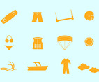 Kitesurfing Vector Icons