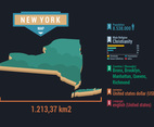 New York City Map Vector With Infographic