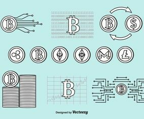 Crypto-Currency Vector Set