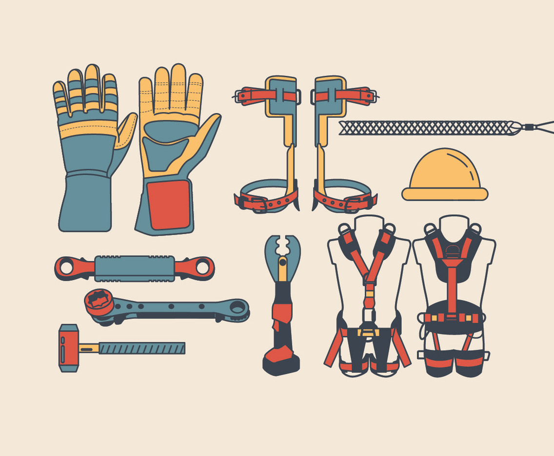 Lineman Tools  Equipment Vector