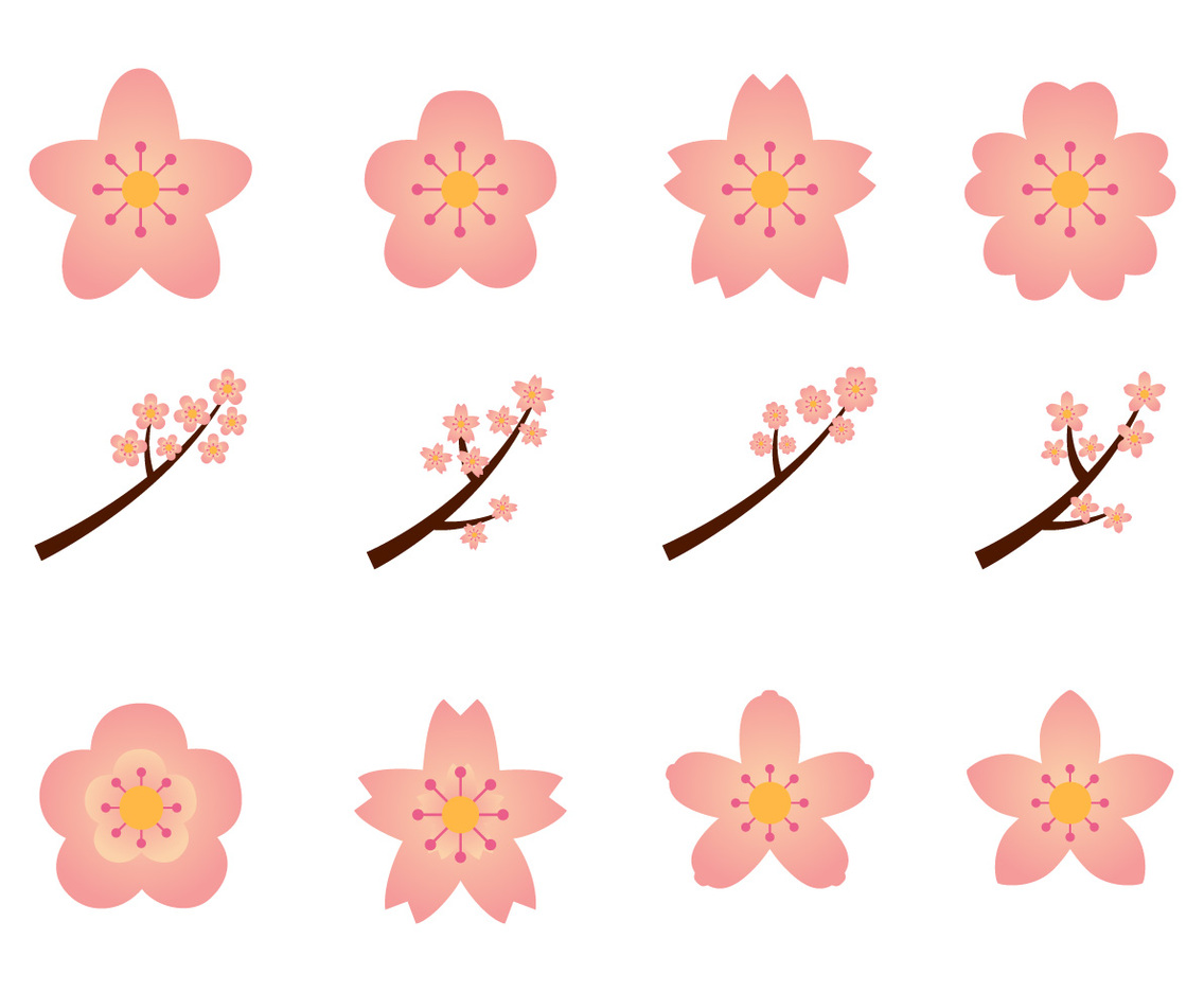 Floral Blossoms Graphics Set