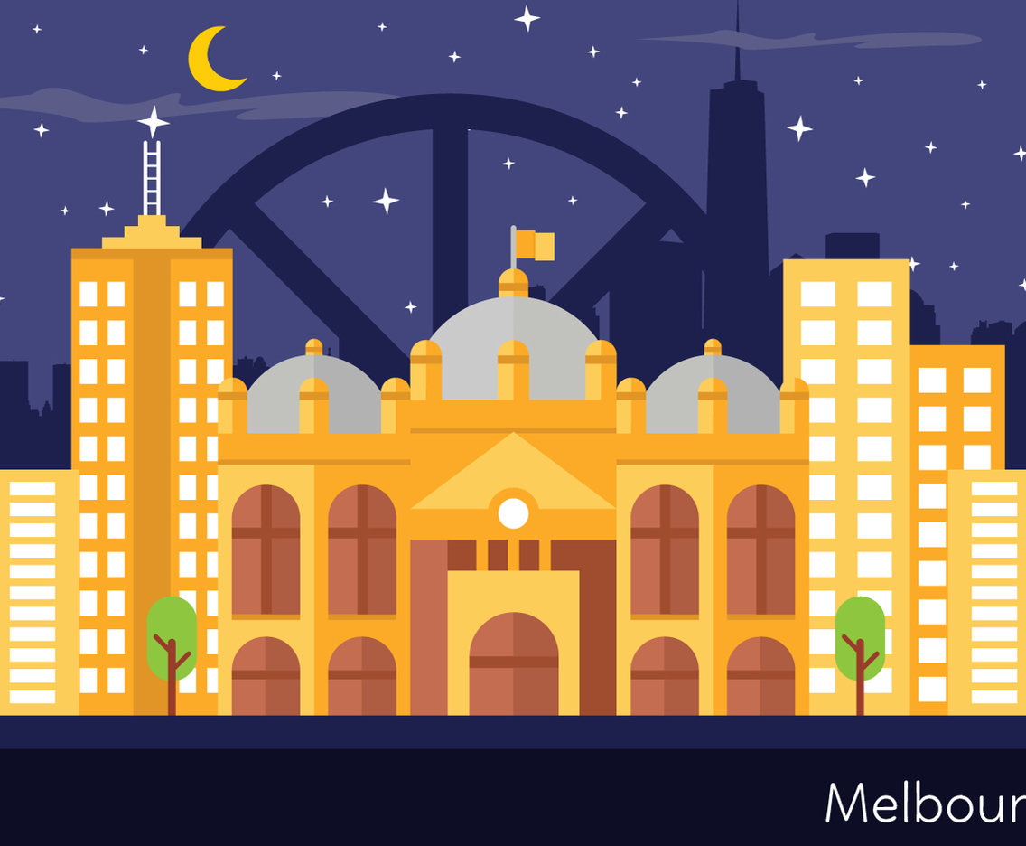 Melbourne Landscape Illustration