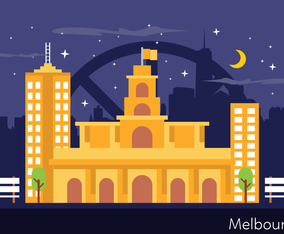 Melbourne Landscape Illustration
