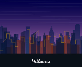 Skyline Melbourne City