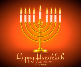 Happy Hanukkah Illustration