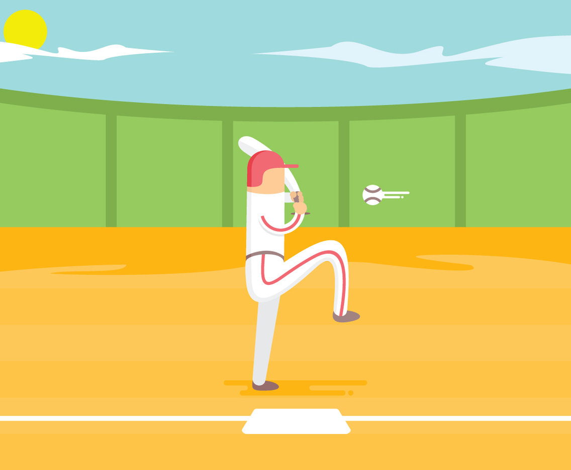 Softball Players In Stadium