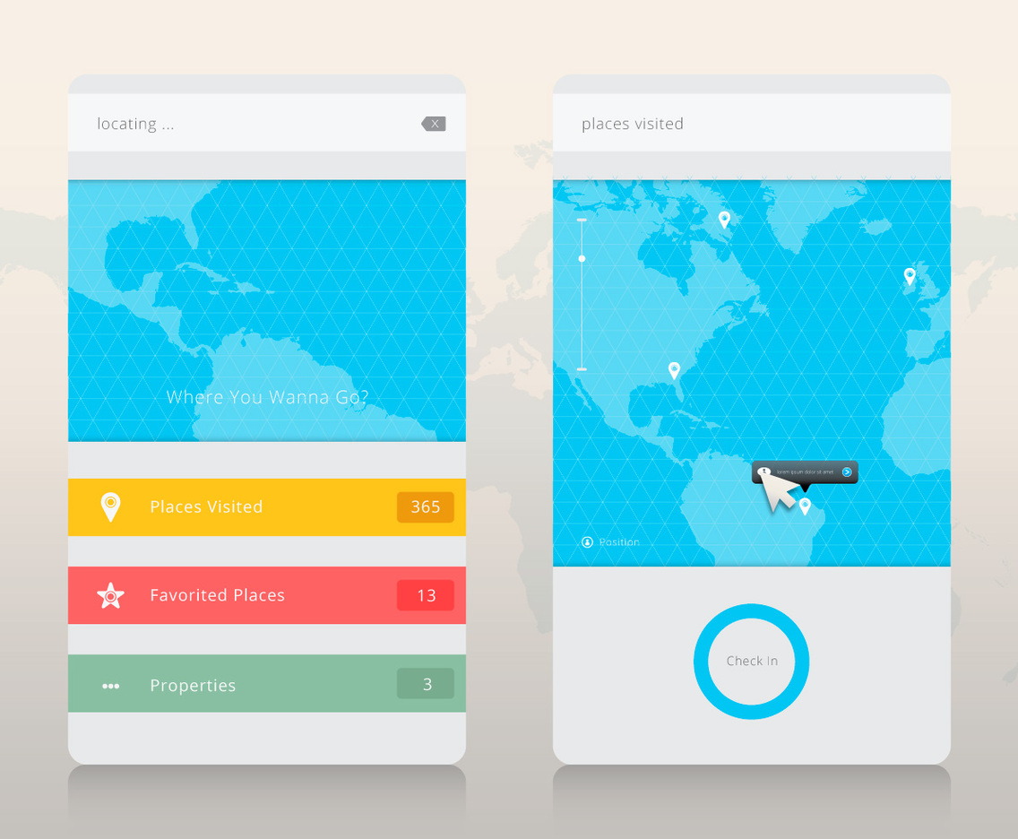 Mouse Over Location GPS Program. Website Design Menu.