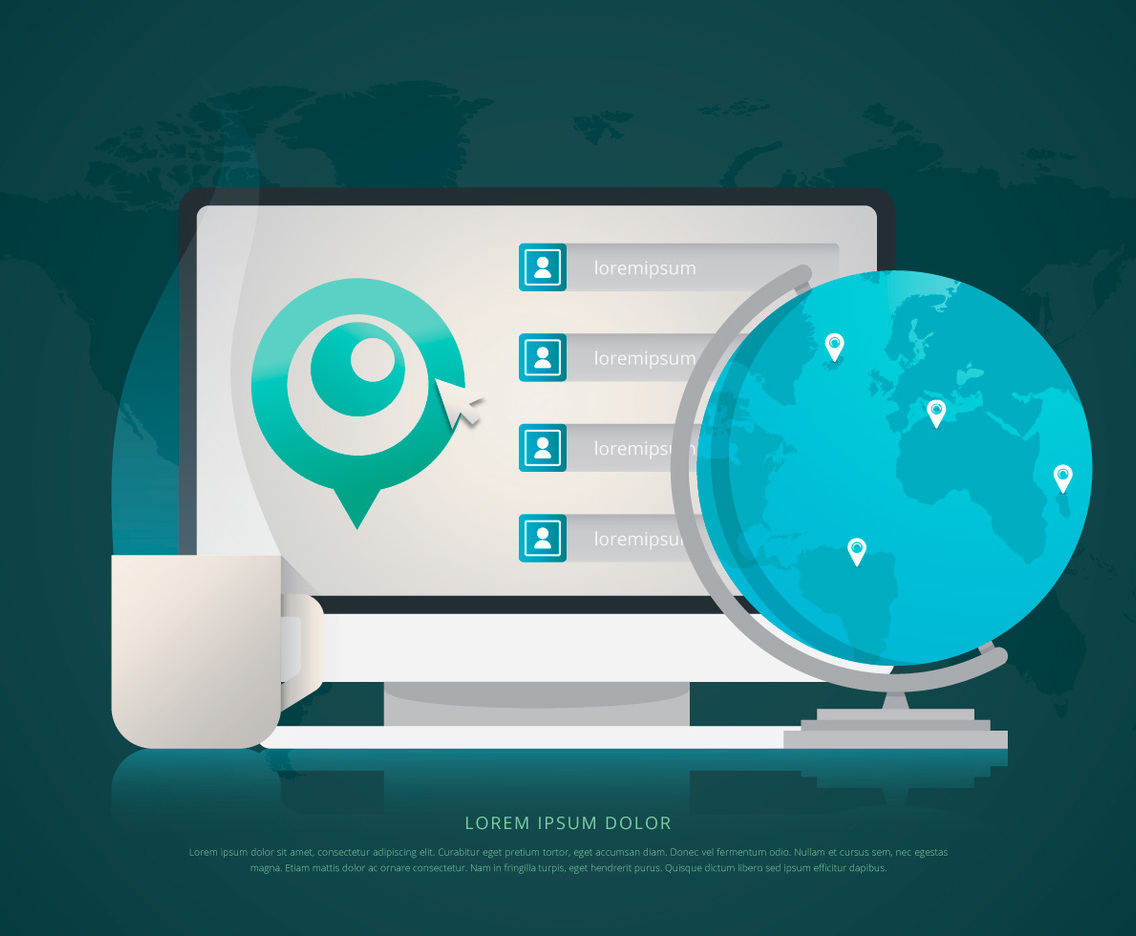 Mouse Over Location GPS Program. Website Design Menu.