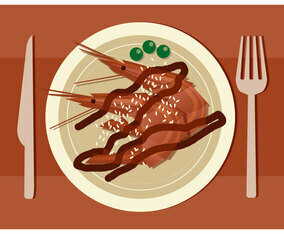 Hot and SpicyPrawn Vector