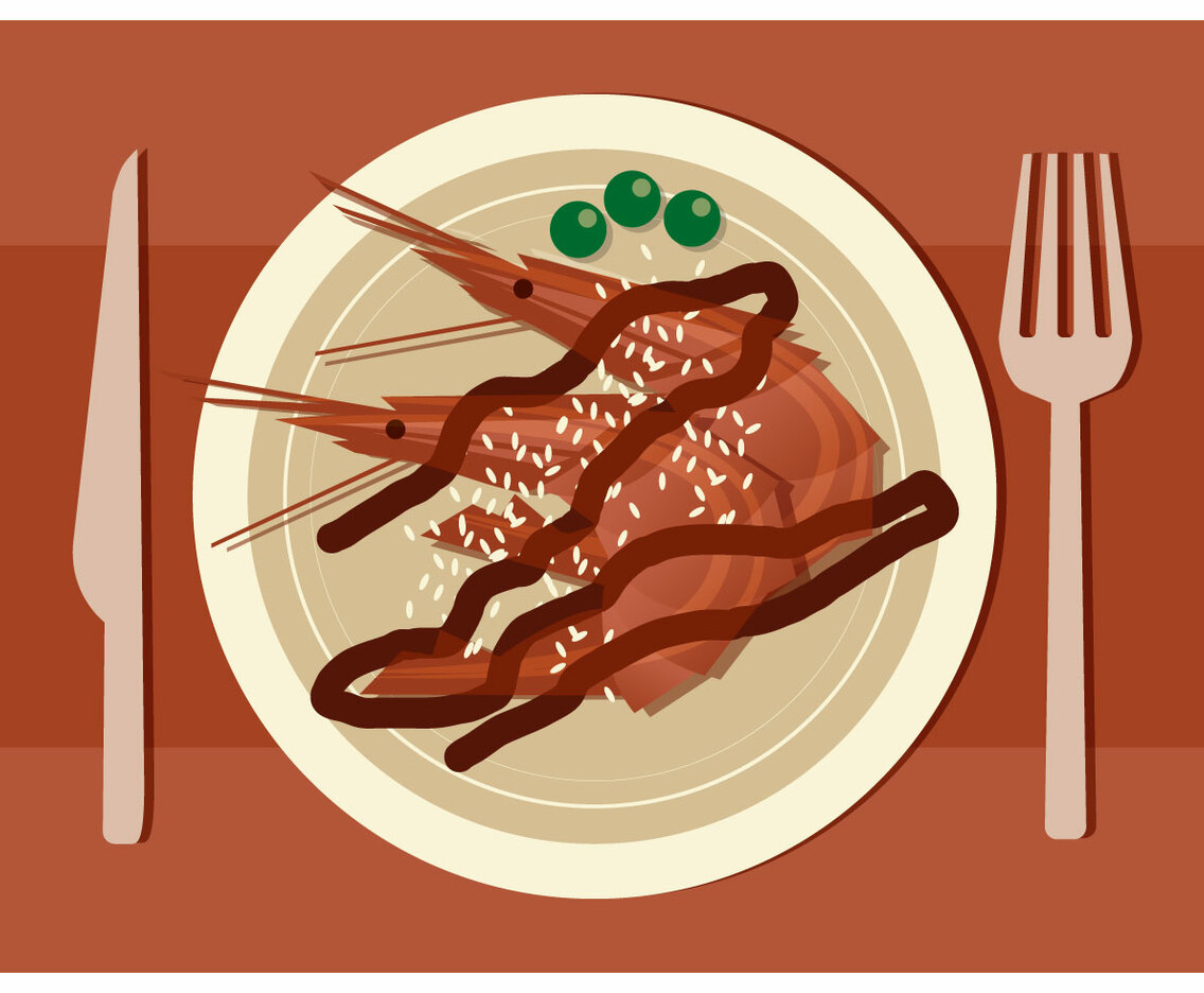 Hot and SpicyPrawn Vector