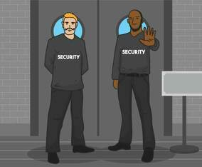 Bouncer vector illustration