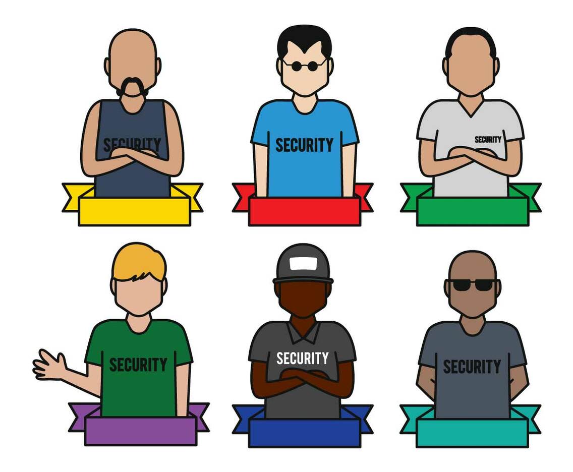 Bouncer vector illustration