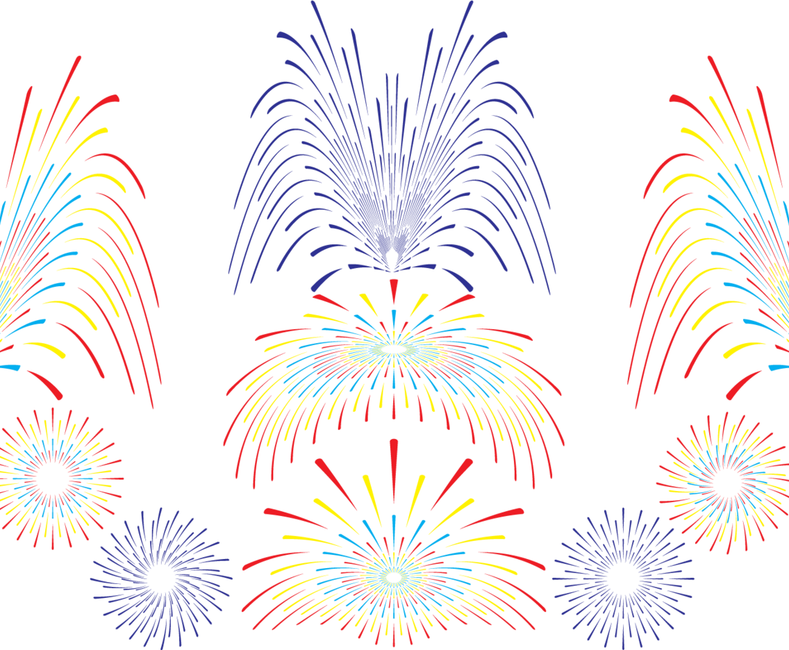 Fireworks vector set
