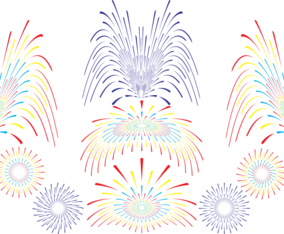 Fireworks vector set
