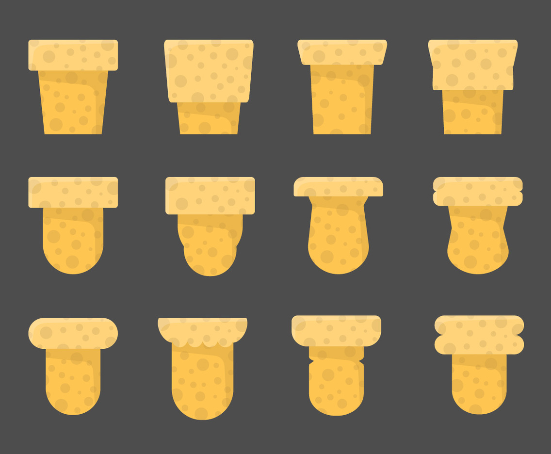 Bottle Stopper Vector Icons