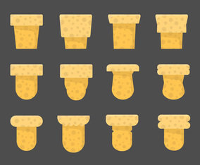 Bottle Stopper Vector Icons
