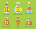 Perfume Bottles with Stoppers Vector Pack