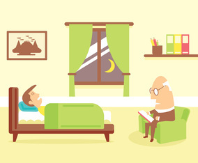 Broken Businessman With Psychologist Vector