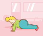 Push Up Vector Ilustration