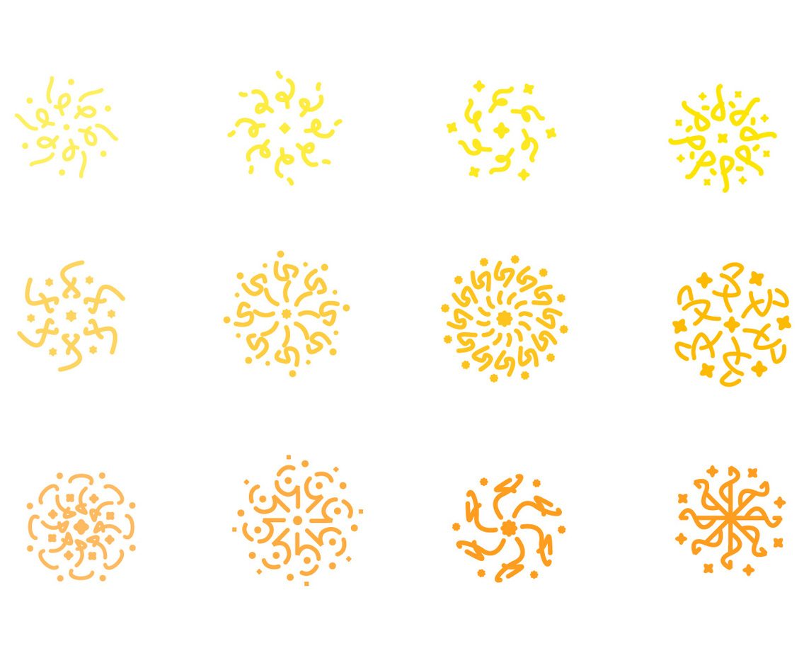 Bursting Fireworks Vector Pack