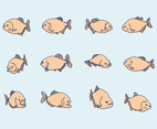 Piranha Handdrawn Icons