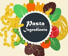 Ingredients Pasta Vector
