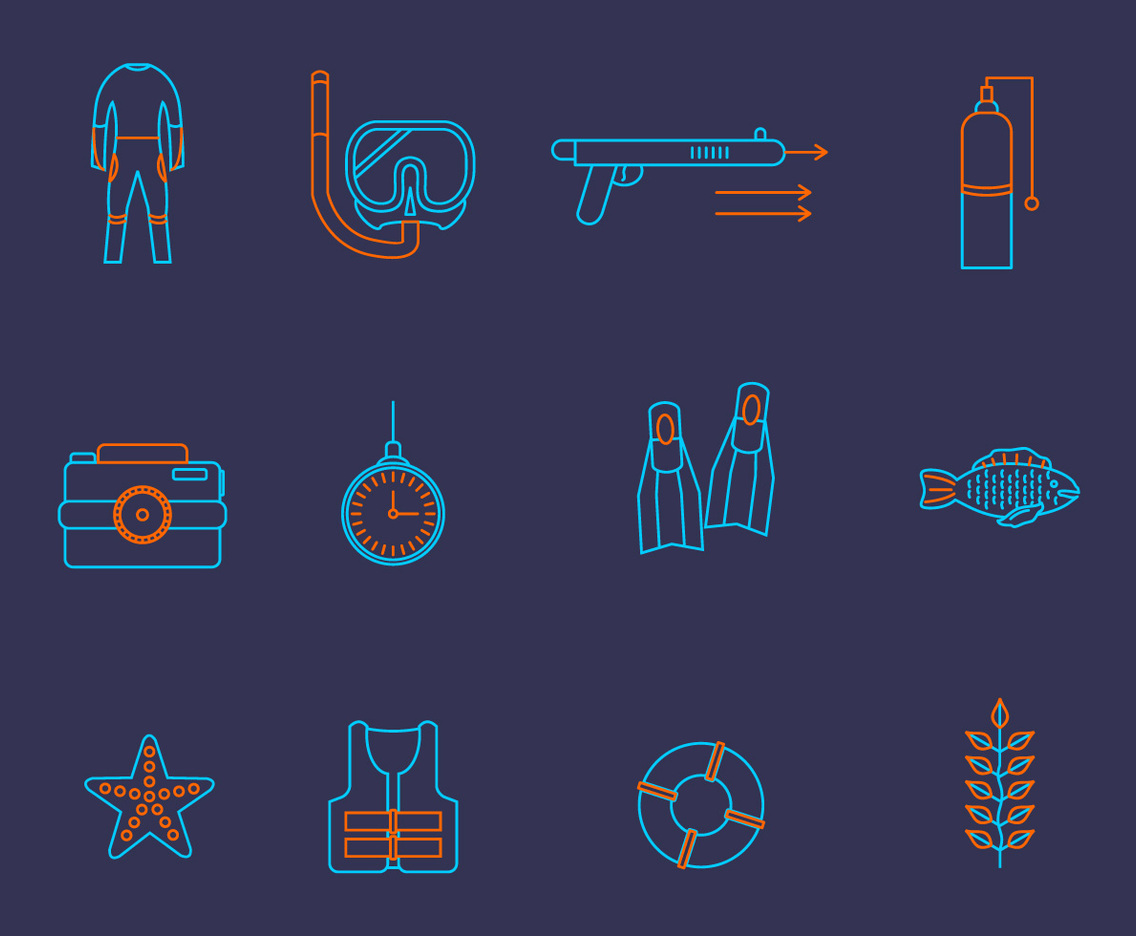 Spearfishing Vector Icon