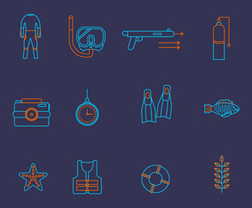 Spearfishing Vector Icon