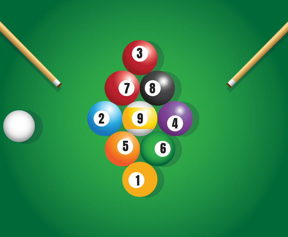 9 Ball Billiard Vector