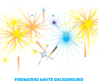 fireworks white background Illustration