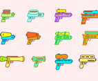Water Gun Vector Set