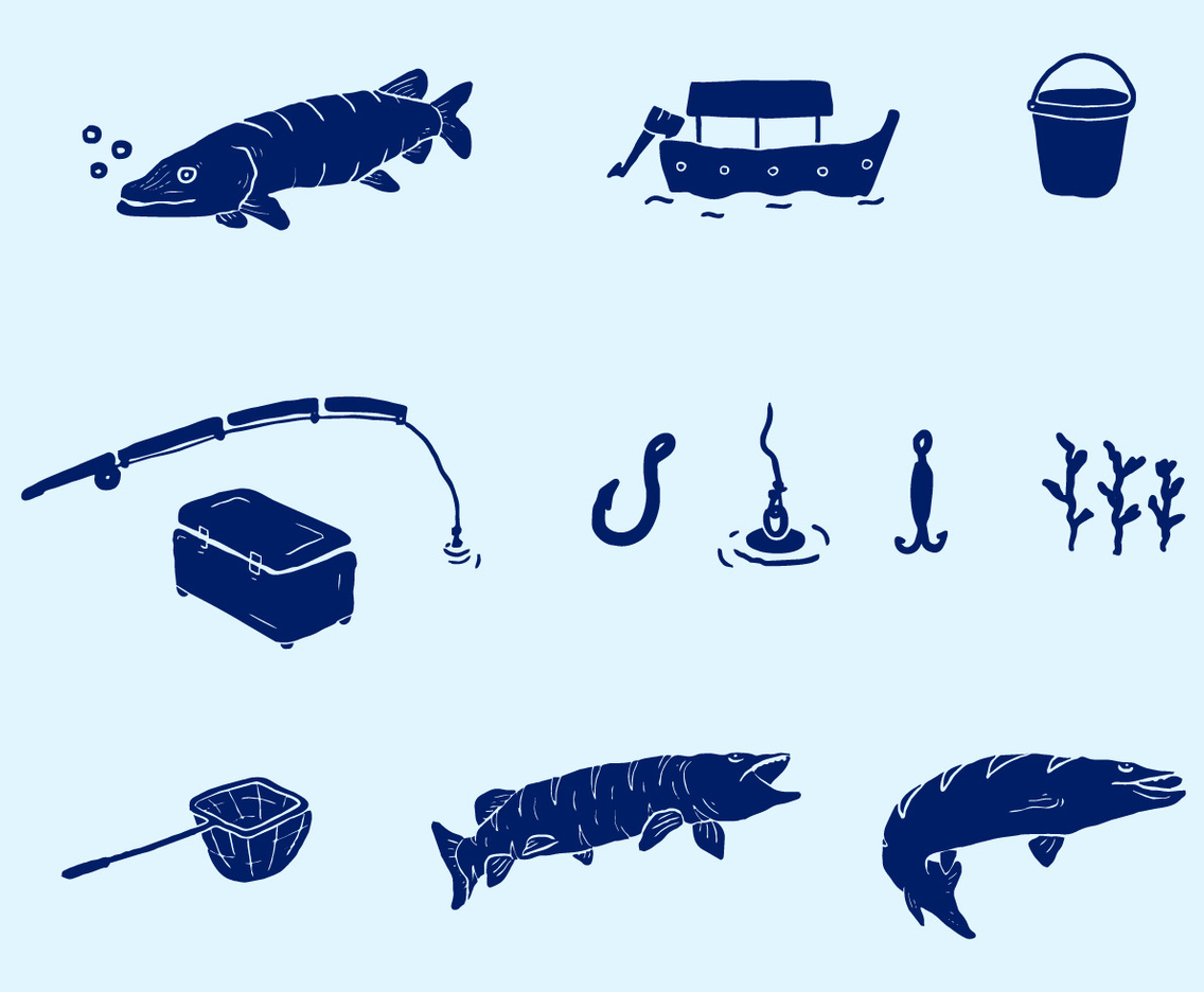 Vector Fishing Equipment