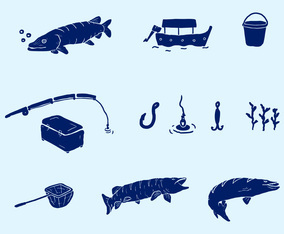 Vector Fishing Equipment