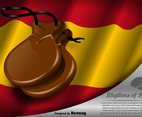 Vector Castanets And Spain Flag Template