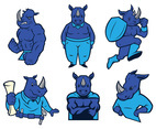 Free Rhino Mascot Vector