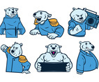 Free Polar Bears Mascot Vector