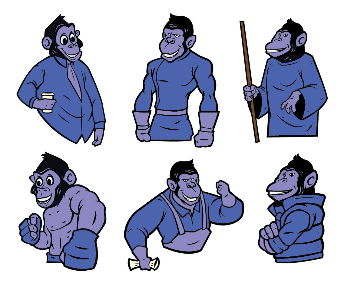 Free Monkey Mascot Vector