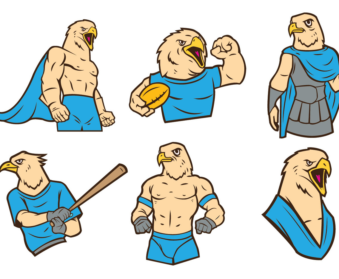 Free Eagles Mascot Vector