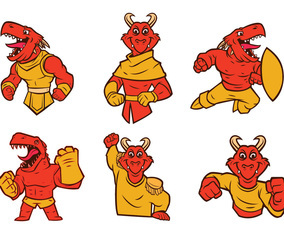 Free Dinosaur Mascot Vector