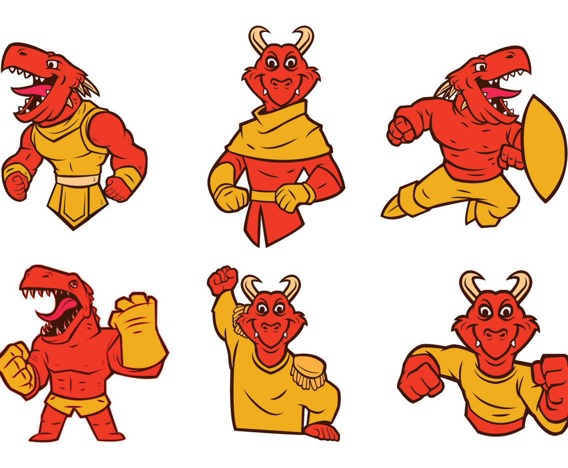 Free Dinosaur Mascot Vector