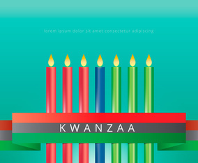 Kwanzaa Illustration Greetings. African American holiday festival of harvest.