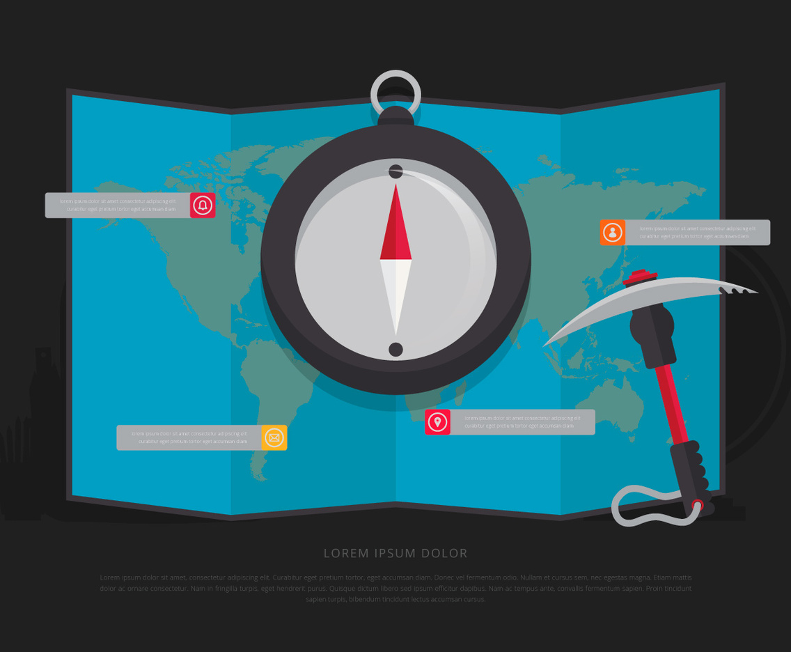 Travelling and Rappel Equipment Illustration