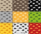 Vector Collection Of Seamless Pattern Of Armadillo Icon