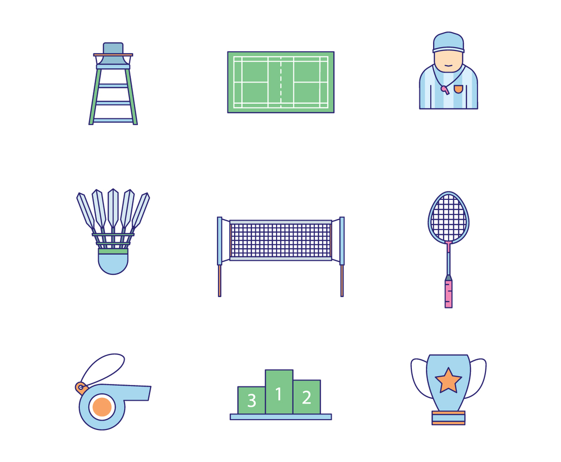 Badminton Icons