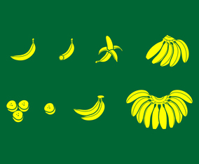 Banana Solid Icon Free Vector