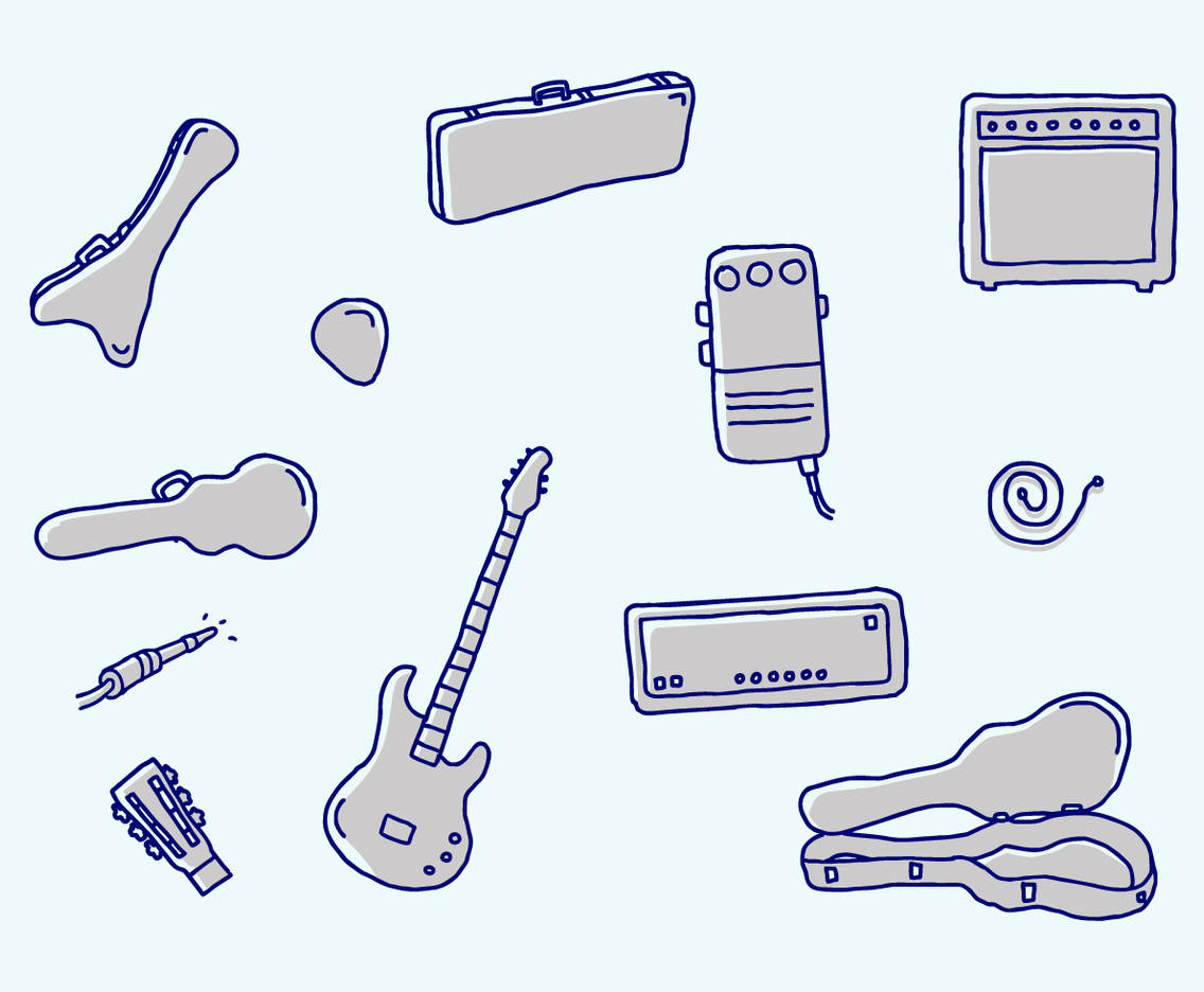 Guitar And Related Vector Icons