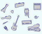 Guitar And Related Vector Icons