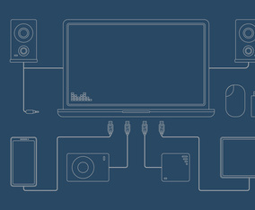 USB Port and Notebook Illustration