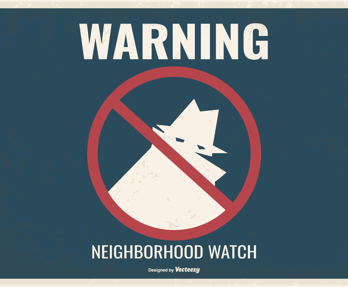 Retro Style Neighborhood Watch Illustration